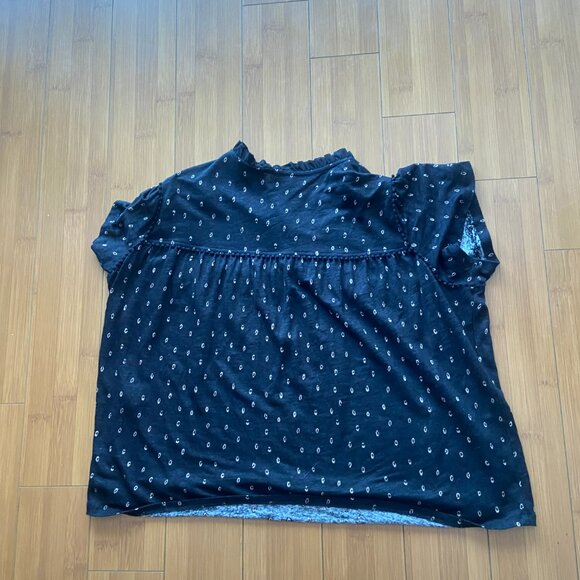 Black Patterned Women's Top - Picture 5 of 5